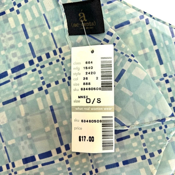 Designs Lane Bryant Blue Geometric Print Midi Wrap Skirt with Matching Scarf -22 - Picture 6 of 11